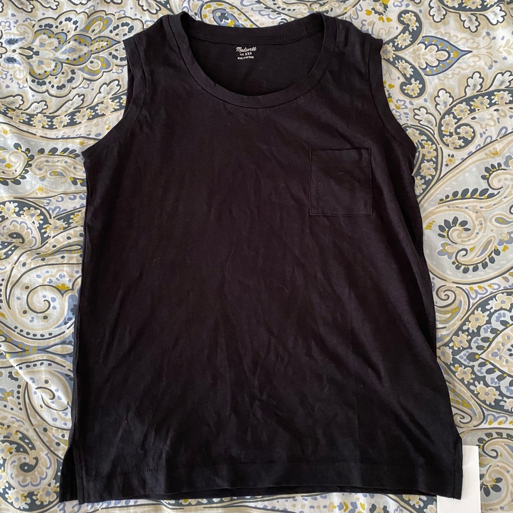 NWT Madewell black pocket tank